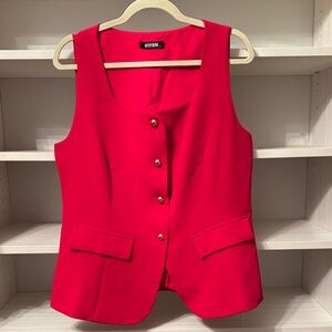BTBFM Red Vest with Gold Buttons